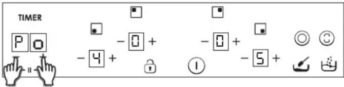 TIMER P O - 4 + - 0 + - 8 + - 5 + ◎ ③