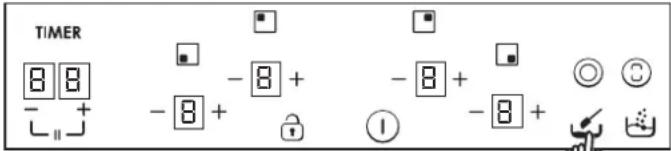 TIMER 8 8 - + - 8 + - 8 + - 8 + ①