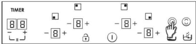 TIMER 8 8 - + - 8 + - 8 + - 8 + - 8 + ①