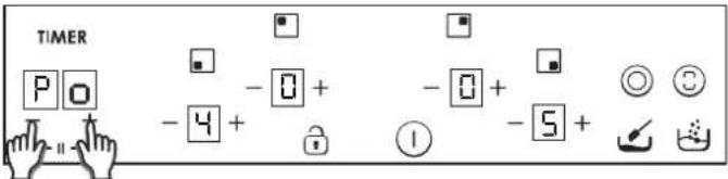 TIMER P O -4 + -0 + -0 + -5 + ◎ ③