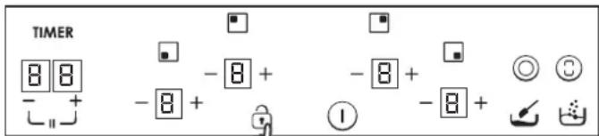 TIMER 8 8 - + - 8 + - 8 + - 8 + ①