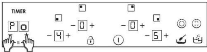 TIMER P O -4 + -8 + -8 + -5 + ① ⑧