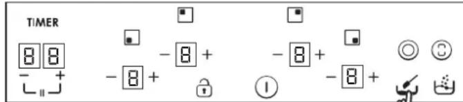 TIMER 8 8 - + - 8 + - 8 + - 8 + ① ③