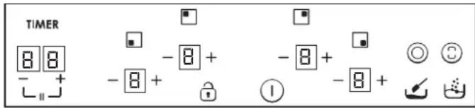 TIMER 8 8 - + - 8 + - 8 + - 8 + - 8 + ①