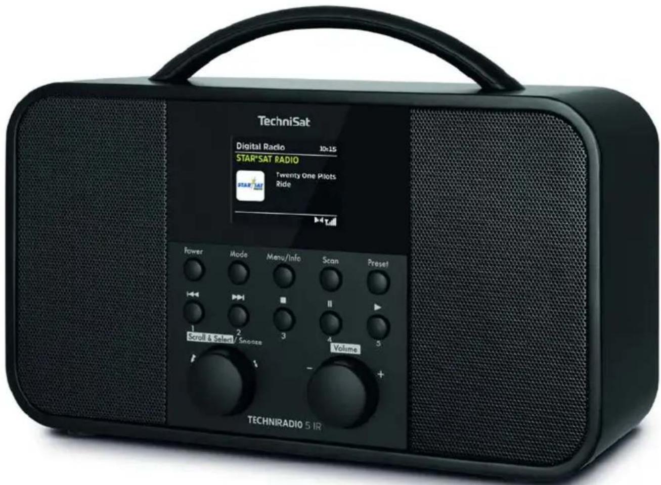 TechniSat Digital Radio 10-15 STAR*SAT RADIO Twenty One Pilots Ride Power Mode Menu/Info Scan Preset Scroll & Select/ Snoaks Volume TECHNIRADIO 5 IR