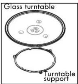 Glass turntable Turntable support