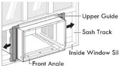 Upper Guide Sash Track Inside Window Sill Front Angle