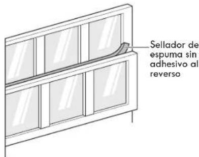 Sellador de espuma sin adhesivo al reverso