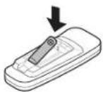 KENMORE 580.77107 - - Inserting the Remote Control Battery - 2