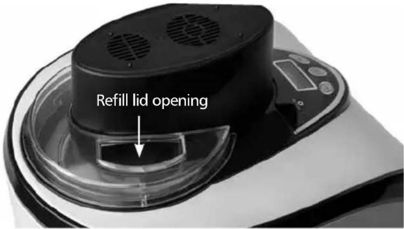 Refill lid opening