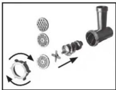 Lakeland 61776 - ASSEMBLING THE MEAT MINCER - 2