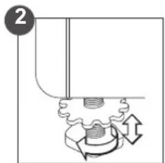 KENWOOD K1014WM18 - levelling the washing machine - 2
