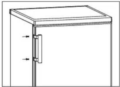 KENWOOD KUF55X17 - installing the door handle - 2
