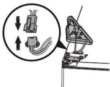 Diagram showing a mechanical component with labeled parts and directional arrows, likely illustrating a process or assembly.