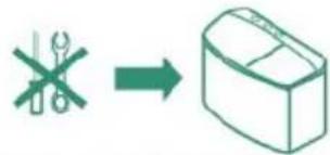 Diagram showing a crossed wrench and screwdriver icon next to an open box, indicating a process or modification.