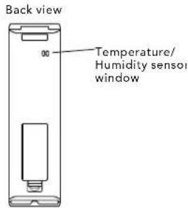 Back view 00 Temperature/ Humidity sensor window