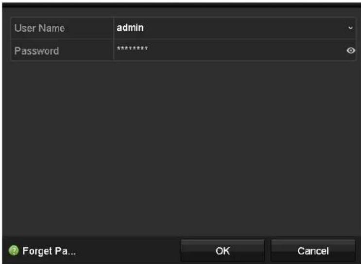 User Name admin Password ****