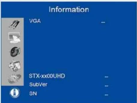 Information VGA STX-xx00UHD SubVer SN