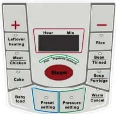 Klarstein Fast Flavour - Fonction des touches et tableau des durées de cuisson - 1
