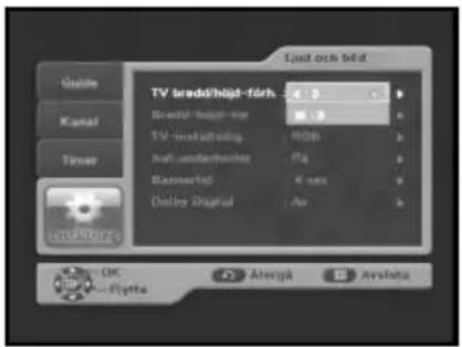 Liquid och bild TV bredsd/bjogl-förch. Brand: bögt-for TV: mokkalkning Auto: mokkalkning Bassarted Delby Digital Aer OK Flytfa Atengå Årysteta