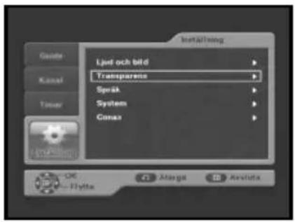 Instälung Ljord och bild Transparens Språk System Gonax