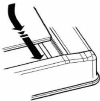 Pure mechanical diagram showing a curved component with an arrow indicating direction (no text or symbols)
