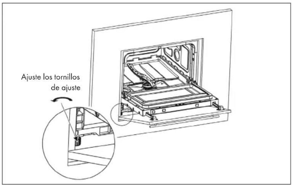 Ajuste los tornillos de ajuste