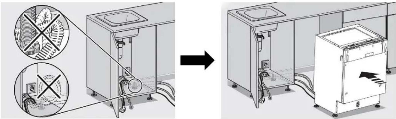 Diagram illustrating the process of removing a shower from a sink, showing before-and-after assembly with labeled components and inspection notes.