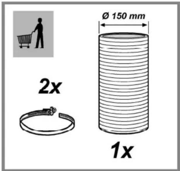 Ø 150 mm 2x 1x