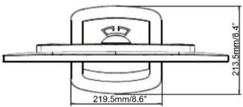 213.5mm/8.4" 219.5mm/8.6"