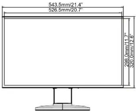 543.5mm/21.4" 526.5mm/20.7" 298.0mm/11.7" 320.0mm/12.6"