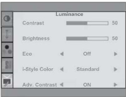IIYAMA ProLite B2481HS - ADJUSTMENT MENU CONTENTS - 1