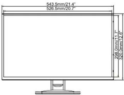 543.5mm/21.4" 526.5mm/20.7" 298.0mm/11.7" 320.0mm/12.6"