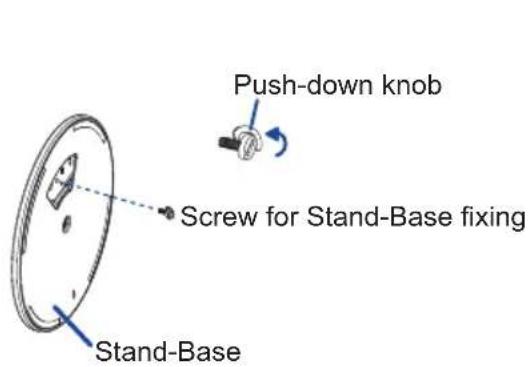 Push-down knob Screw for Stand-Base fixing Stand-Base
