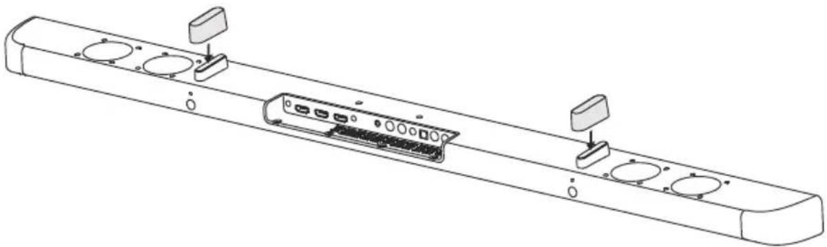 Technical line drawing of a device chassis with multiple ports and mounting brackets (no text or symbols)
