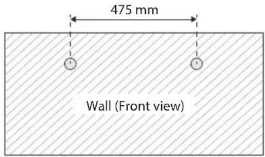 475 mm Wall (Front view)
