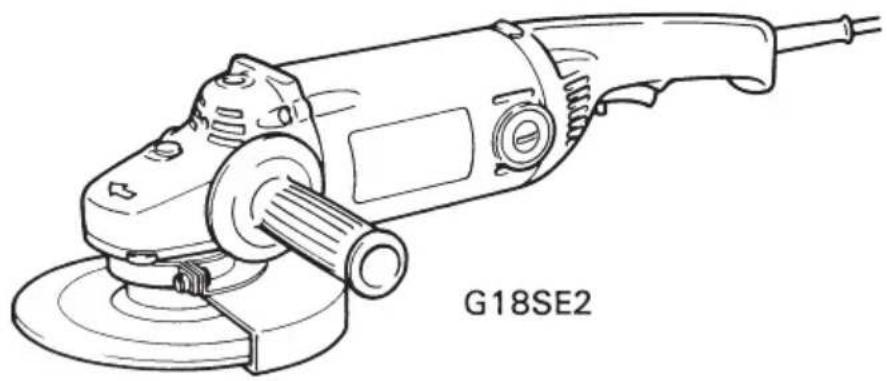 HITACHI G 18SE2 - INSTRUCTION MANUAL AND SAFETY INSTRUCTIONS FOR DISC GRINDER - 1