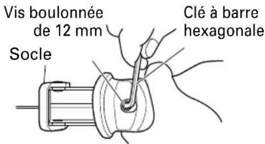 Vis boulonnée de 12 mm Socle Clé à barre hexagonale