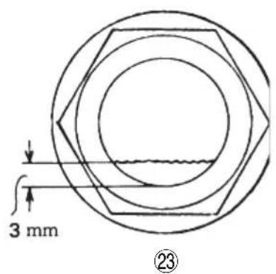 3 mm ②3