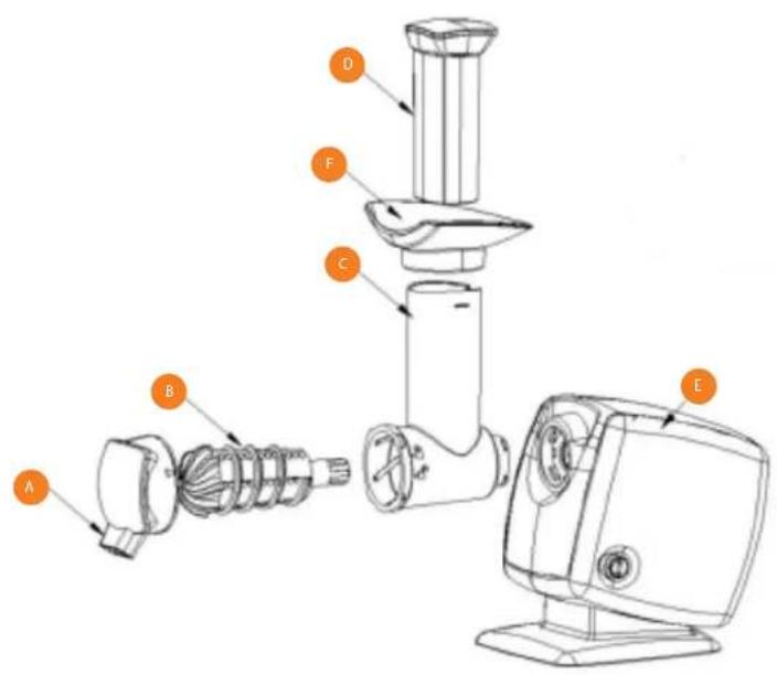 Technical diagram of a microwave oven with labeled parts including a brush, motor, and fan assembly
