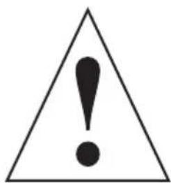 Warning symbol image with exclamation mark inside triangle