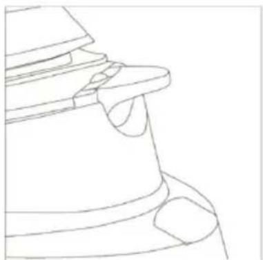 Line drawing of a mechanical component or bracket (no text or symbols)