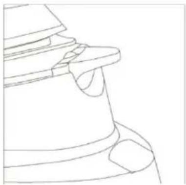Line drawing of a mechanical component or bracket (no text or symbols).