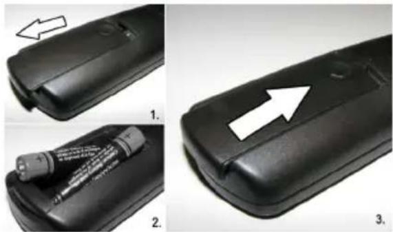 GRANDIN LD224GTB - Installing the Batteries to the Remote - 1