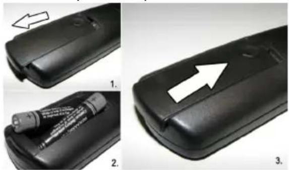 GRANDIN LD224GTB - Installazione delle batterie nel telecomando - 1