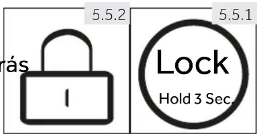 rás 5.5.2 Lock Hold 3 Sec. 5.5.1