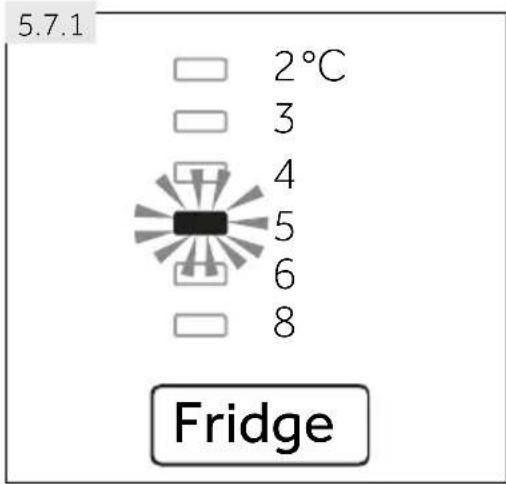 5.7.1 2°C 3 4 5 6 8 Fridge
