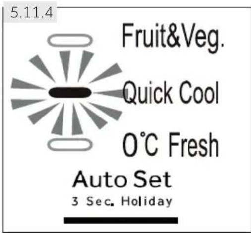 5.11.4 Fruit&Veg. Quick Cool O°C Fresh Auto Set 3 Sec. Holiday