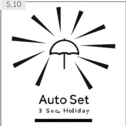5,10 Auto Set 3 Sec. Holiday