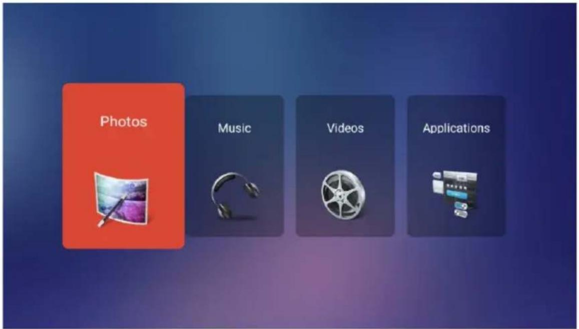 Photos Music Videos Applications